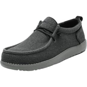 1TAZERO Mens Wide Shoes Casual Slip On Shoes for Men - Men Loafers Wide Comfortable Boat Shoes with Arch Support Plantar Fasciitis
