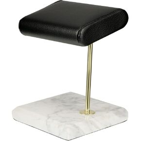 Jewelry Stand Ring Holder Watch Stand for Men and Women - Leather and Marble Watch Display Stand Wrist Watch Organizer Watch Holder for Girls and Boy, Black Jewelry Stand Ring Holder