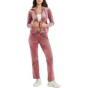 Bobo Bloom Women Velour Tracksuit 2 Piece Long Sleeve Sweatshirts Jogger Pant Hoodies Two Piece Outfits with Pockets 2023 in Kuwait
