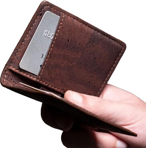Corkor Slim Wallet for Men, RFID Safe, Vegan Non Leather, Bi-fold Cards Cash in Kuwait