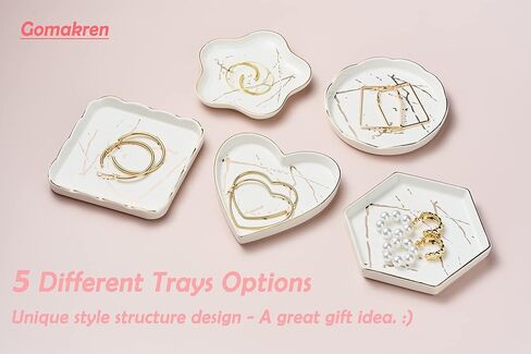 Ring Holder for Jewelry Jewelry Tray Ring Dish Jewelry Holder Trinket Dish Ceramic Dish for Ring Earring Necklace Bracelet Watch Keys Christmas Gifts Friends Sisters Daughter Mother Gift 4.5 In Black in Kuwait