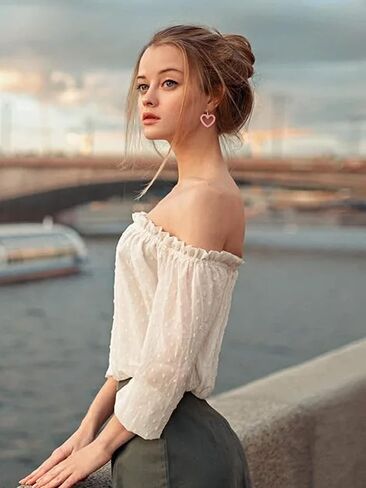 أقراط على شكل قلب وردي أقراط على شكل قلب مزدوج متدلية أقراط وردية ساخنة أقراط متدلية على شكل قلب الحب للنساء والفتيات in Kuwait