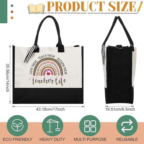 Talltalk 6 Pcs Teacher Appreciation Gifts Teacher Tote Bag School Teacher Gifts for Women School Christmas Birthday Gifts in Saudi Arabia