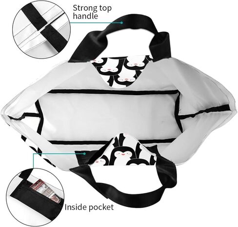 Hitamus Tote Bag for Women Men Reusable Beach Shoulder Bag Casual Handbag for Travel Shopping Grocery Work in Saudi Arabia
