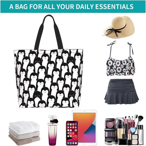Hitamus Tote Bag for Women Men Reusable Beach Shoulder Bag Casual Handbag for Travel Shopping Grocery Work in Saudi Arabia