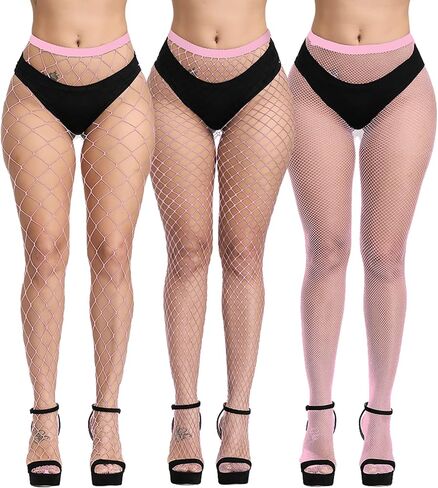 Blostirno Women’s High Waist Fishnet Stockings Tights Thigh Highs Pantyhose Sexy Stocking in Kuwait