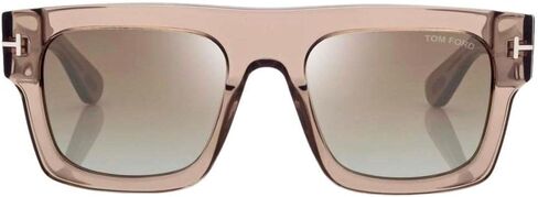 توم فورد FAUSTO FT 0711 نظارة شمسية للجنسين لون بني شفاف/أخضر 53/20/145, بني شفاف/أخضر, 53/20/145 in Kuwait