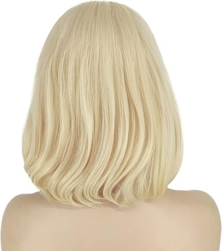 شعر مستعار أديسون من جوزيفي، شعر مستعار قصير أشقر للنساء، شعر مستعار طبيعي لطيف للحفلات التنكرية والهالوين، JZ007GD in Kuwait