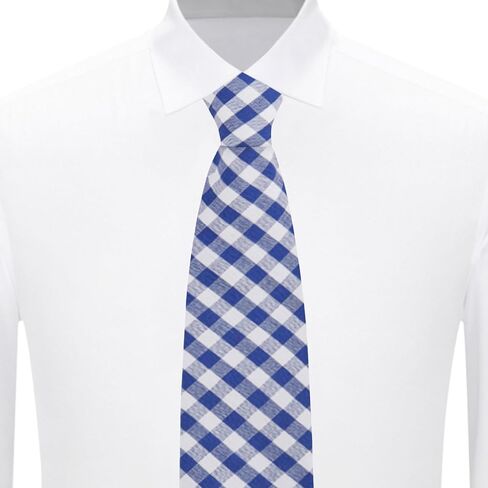Jacob Alexander Men's Gingham Checkered Pattern Neck Tie in Kuwait