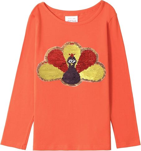 HH Family Thanksgiving Shirts for Girls and Boys Flip Sequin Turkey Tee Kids T-Shirt in Saudi Arabia