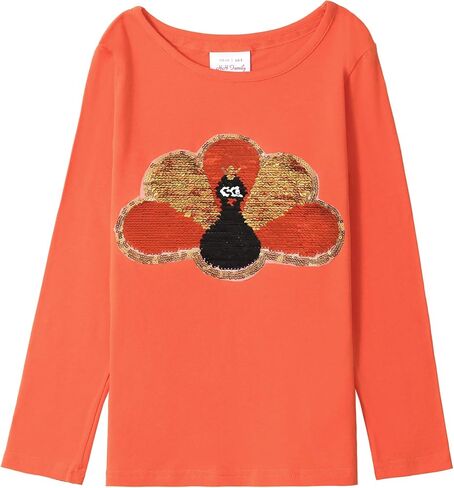 HH Family Thanksgiving Shirts for Girls and Boys Flip Sequin Turkey Tee Kids T-Shirt in Saudi Arabia