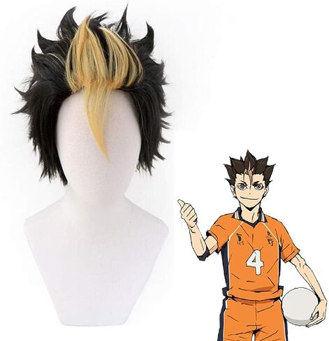 شعر مستعار BEAUTY FLAG قصير برتقالي اللون من هيناتا شويو التأثيري لأزياء Haikyuu شعر مستعار صناعي أنيمي Harajuku لحفلات الهالوين (تحتاج إلى تصفيفه بنفسك) in Kuwait