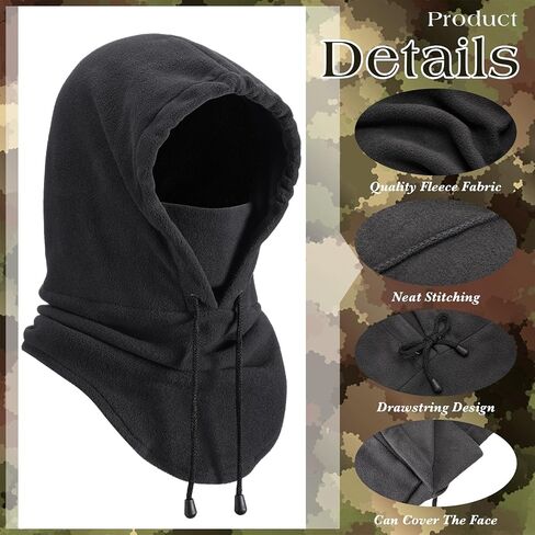 Suhine 8 Pcs Balaclava Warm Fleece Ski Mask Winter Hat with Neck Cover Windproof Face Covers for Men Women Outdoor Cold Weather Neck Warmer, 8 Styles in Saudi Arabia