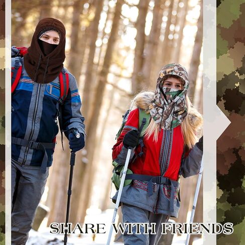 Suhine 8 Pcs Balaclava Warm Fleece Ski Mask Winter Hat with Neck Cover Windproof Face Covers for Men Women Outdoor Cold Weather Neck Warmer, 8 Styles in Saudi Arabia