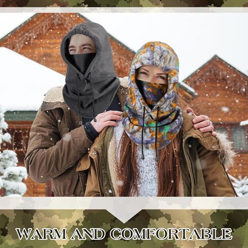 Suhine 8 Pcs Balaclava Warm Fleece Ski Mask Winter Hat with Neck Cover Windproof Face Covers for Men Women Outdoor Cold Weather Neck Warmer, 8 Styles in Saudi Arabia