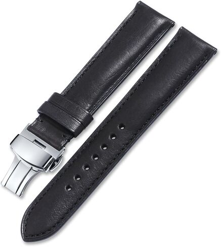 iStrap Quick Release Watch Band - Top Grain Leather Replacement Quickfit Strap - Stainless Steel Buckle - 18mm, 19mm, 20mm, 21mm 22mm,24mm for Men Women in Kuwait