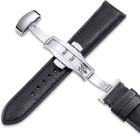 iStrap Quick Release Watch Band - Top Grain Leather Replacement Quickfit Strap - Stainless Steel Buckle - 18mm, 19mm, 20mm, 21mm 22mm,24mm for Men Women in Kuwait
