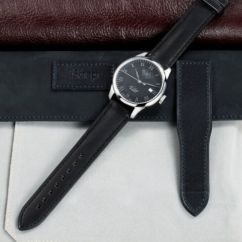 iStrap Quick Release Watch Band - Top Grain Leather Replacement Quickfit Strap - Stainless Steel Buckle - 18mm, 19mm, 20mm, 21mm 22mm,24mm for Men Women in Kuwait