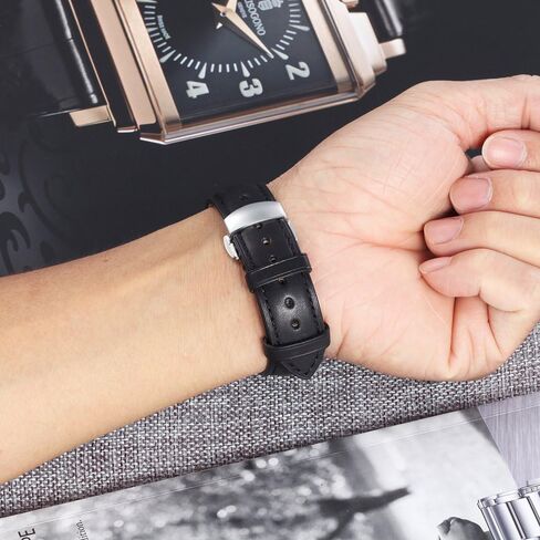 iStrap Quick Release Watch Band - Top Grain Leather Replacement Quickfit Strap - Stainless Steel Buckle - 18mm, 19mm, 20mm, 21mm 22mm,24mm for Men Women in Kuwait