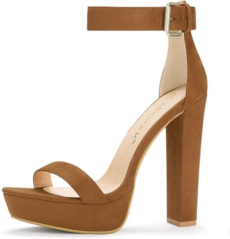 Allegra K Women's Platform High Heel Ankle Strap Chunky Heels Sandals in Saudi Arabia
