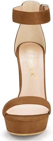 Allegra K Women's Platform High Heel Ankle Strap Chunky Heels Sandals in Saudi Arabia