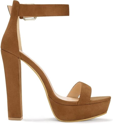 Allegra K Women's Platform High Heel Ankle Strap Chunky Heels Sandals in Saudi Arabia
