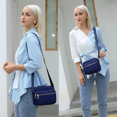 SEINPURE Women Nylon Crossbody Bag Waterproof Multi Pockets Shoulder Handbags Small Lightweight Travel Purse Adjustable Strap in Saudi Arabia