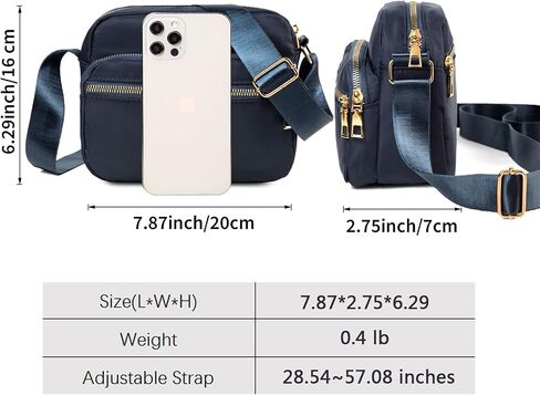 SEINPURE Women Nylon Crossbody Bag Waterproof Multi Pockets Shoulder Handbags Small Lightweight Travel Purse Adjustable Strap in Saudi Arabia