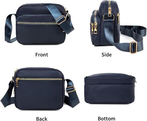 SEINPURE Women Nylon Crossbody Bag Waterproof Multi Pockets Shoulder Handbags Small Lightweight Travel Purse Adjustable Strap in Saudi Arabia