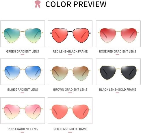 Dollger Heart Sunglasses for Women Polarized Style Mirror Lens Metal Gold Frame in Saudi Arabia