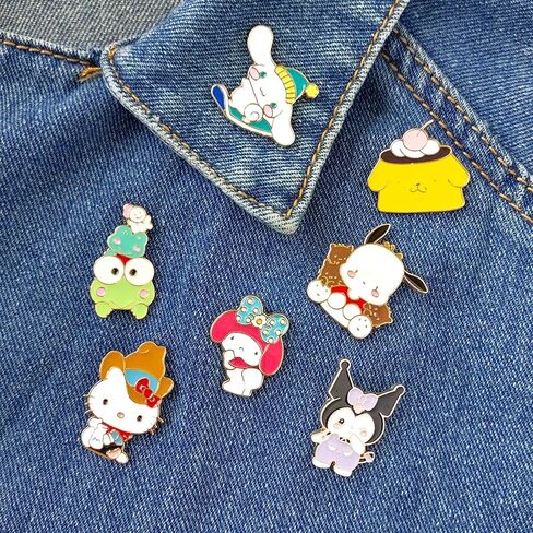 7 قطع من دبابيس المينا اللطيفة على شكل قطة من كويسويم، مناسبة لحقيبة الظهر والملابس والجاكيت والقبعة الصغيرة والديكور كهدية in Kuwait