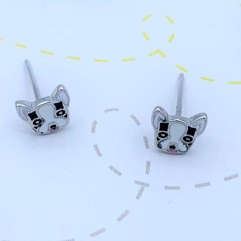 Bee Earrings, Penguin Gifts, Lady Bug Earrings, Dog Studs, 925 Sterling Silver Animal Stud Earrings for Women/Girls - Penguin Earrings Studs Jewelry, Lady Bug Studs - Bumble Bee Gifts in Kuwait