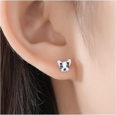Bee Earrings, Penguin Gifts, Lady Bug Earrings, Dog Studs, 925 Sterling Silver Animal Stud Earrings for Women/Girls - Penguin Earrings Studs Jewelry, Lady Bug Studs - Bumble Bee Gifts in Kuwait