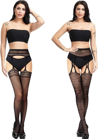 GPUSFAK 6 أزواج المرأة جوارب مثيرة جوارب شبكية الجوارب المرنة شبكة صيد السمك جوارب عالية الخصر in Kuwait