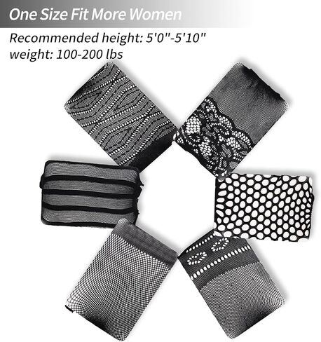 GPUSFAK 6 أزواج المرأة جوارب مثيرة جوارب شبكية الجوارب المرنة شبكة صيد السمك جوارب عالية الخصر in Kuwait