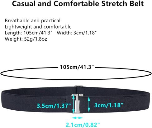 6 قطع من حزام مطاطي غير مرئي مع إبزيم مسطح لفساتين الجينز للنساء والرجال in Kuwait