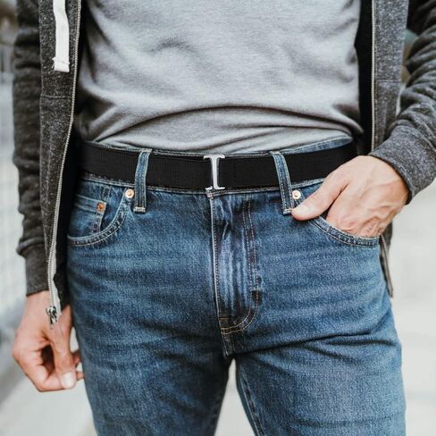 6 قطع من حزام مطاطي غير مرئي مع إبزيم مسطح لفساتين الجينز للنساء والرجال in Kuwait