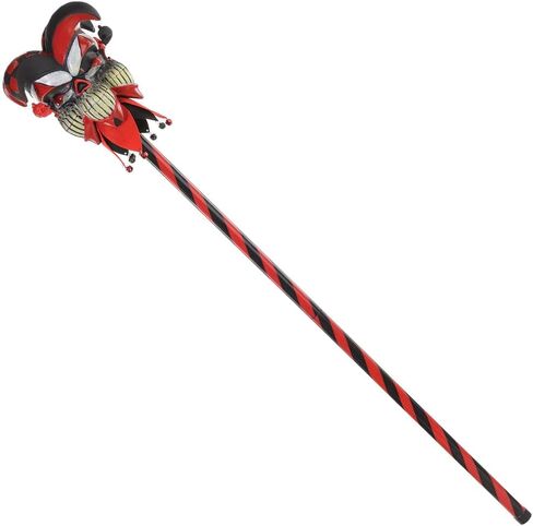 Krazed Jester Cane - 40", 1 Pc. - Perfect Halloween Accessory - Ideal for Trick or Treat, Cosplay, Dress-ups & Spooky Parties in Saudi Arabia