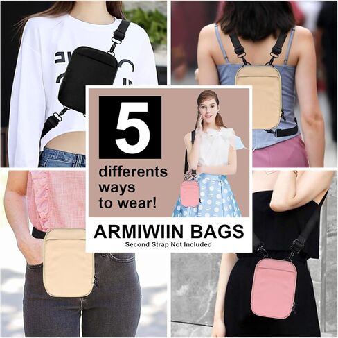 Armiwiin حقيبة كروسبودي محفظة حبال للنساء العصرية، حزم فاني متعددة الأوضاع قابلة للتحويل للنساء محفظة كروسبودي، حقيبة حزام للنساء in Kuwait