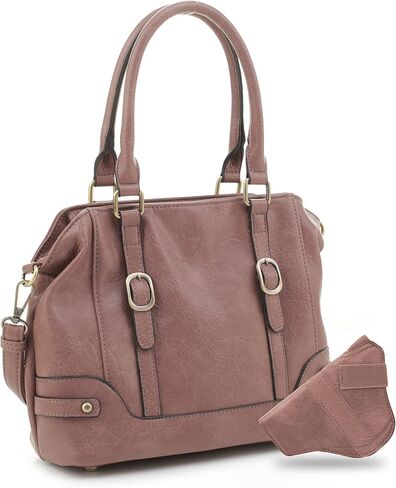 JESSIE & JAMES Elena Concealed Carry Satchel Purse Top Handle Shoulder Tote Bags For Women with Lock and Key in Kuwait