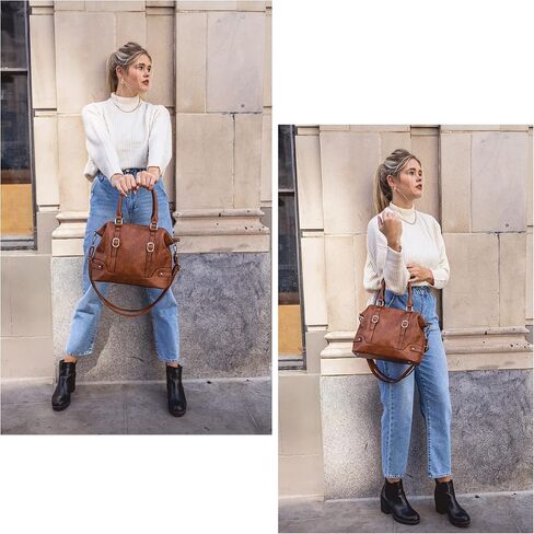 JESSIE & JAMES Elena Concealed Carry Satchel Purse Top Handle Shoulder Tote Bags For Women with Lock and Key in Kuwait