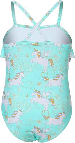 Phineein Girls One-Piece Swimwear Tropical Fruit Heart Print Ruffle Bathing Suit in Kuwait