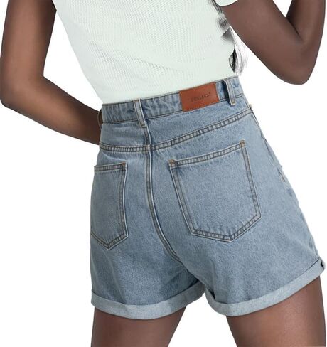 Women's Juniors Crisscross Jean Shorts - High Waisted Stretchy Denim Shorts Casual Summer Clothes Hot Shorts(XS-XL) in Kuwait