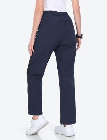 MoFiz Women's Waterproof Windproof Ski Snow Hiking Cargo Pants Warm Fleece Lined Elastic Waisted Zipper Pockets Winter in Kuwait