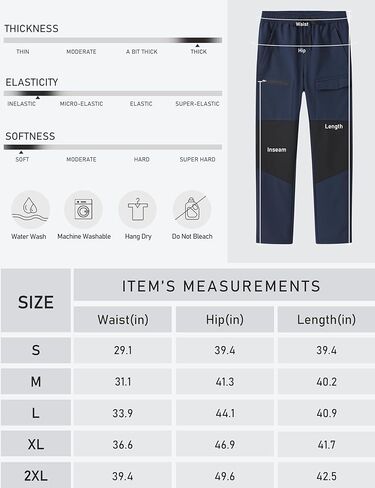 MoFiz Women's Waterproof Windproof Ski Snow Hiking Cargo Pants Warm Fleece Lined Elastic Waisted Zipper Pockets Winter in Kuwait