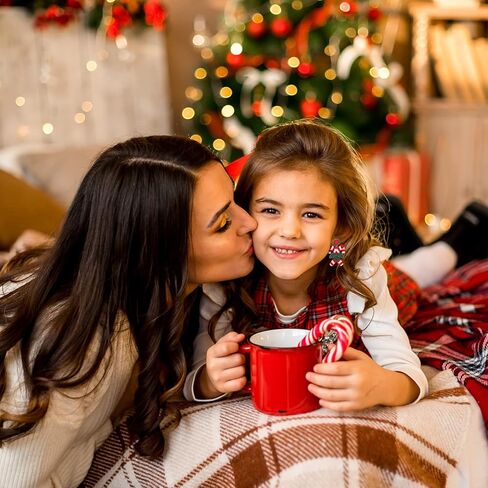 أقراط عيد الميلاد للنساء أقراط متدلية من الخرز لعيد الميلاد بوهيميا مصنوعة يدويًا من البذور الملونة مطرز بالخرز أقراط متدلية هدايا عيد الميلاد للفتيات والنساء in Kuwait