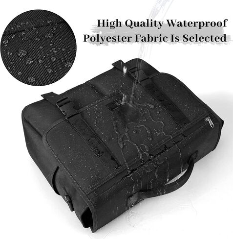 Mens Messenger Bag 15.6 Inch Waterproof Laptop Briefcase Large Satchel Shoulder Bag Office Travel Business Computer Laptop Bag Cable Organizer Bag Set 2pcs,Black in Kuwait