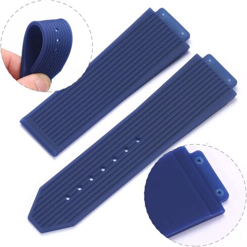 WRISTARMOR 25mm Rubber Replacement Band Compatible with Hublot Big Bang Watch Strap Sports Waterproof Bracelet in Kuwait
