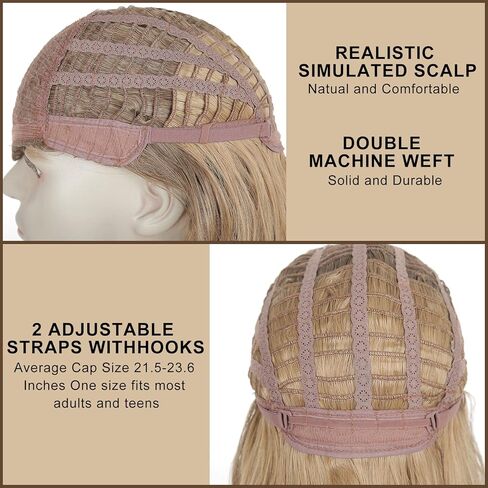 شعر مستعار طويل مجعد بني من بارتي زون للرجال، باروكات صناعية للحفلات التنكرية والحفلات التنكرية، شعر الهالوين، شعر الكريسماس (بني) in Kuwait