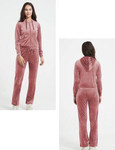 Bobo Bloom Women Velour Tracksuit 2 Piece Long Sleeve Sweatshirts Jogger Pant Hoodies Two Piece Outfits with Pockets 2023 in Kuwait